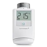 Homematic IP Smart Home Heizkörperthermostat, digitaler Thermostat Heizung, Heizungsthermostat, Steuerung per App, Alexa & Google Assistant, einfache Installation, Energie sparen, 140280A0