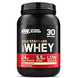 Optimum Nutrition Gold Standard 100% Molkenproteinpulver für Muskelaufbau und -regeneration mit natürlich vorkommendem Glutamin und BCAA-Aminosäuren, Vanilla Ice Cream, 30 Portionen, 900 g