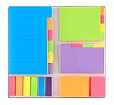 Agoer Haftnotizen Set Klebezettel Haftstreifen Notizzettel Sticky Notes Pagermarker mit Beschreibbaren Etiketten Seiten für Bürobedarf Haushalt, 386 Stück