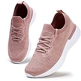 Damen Walkingschuhe Turnschuhe Laufschuhe Sportschuhe Fitness Sneakers Trainers für Running Outdoor Schuhe Pink 39 EU